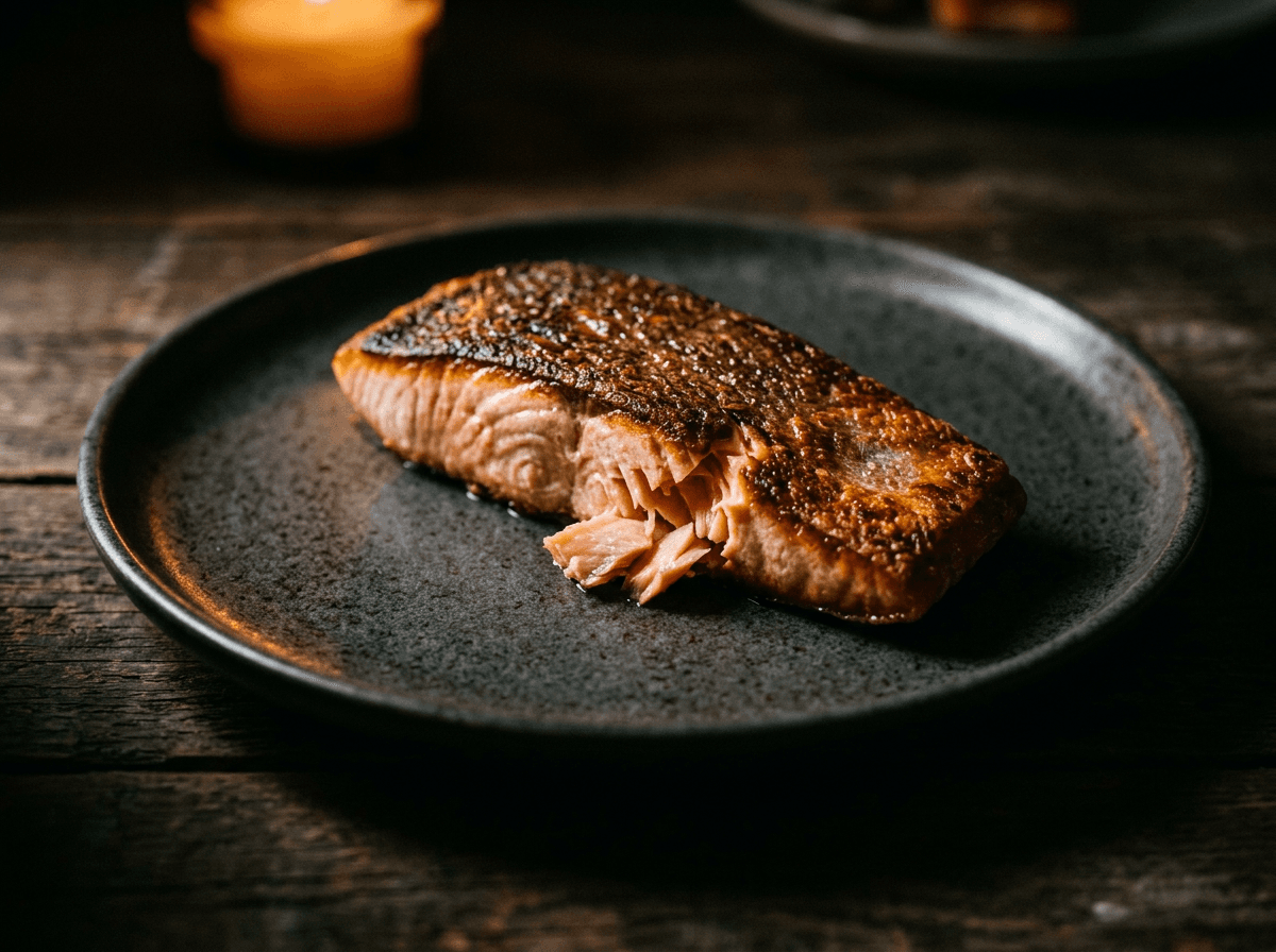Salmon — performance menu item by ABLTY