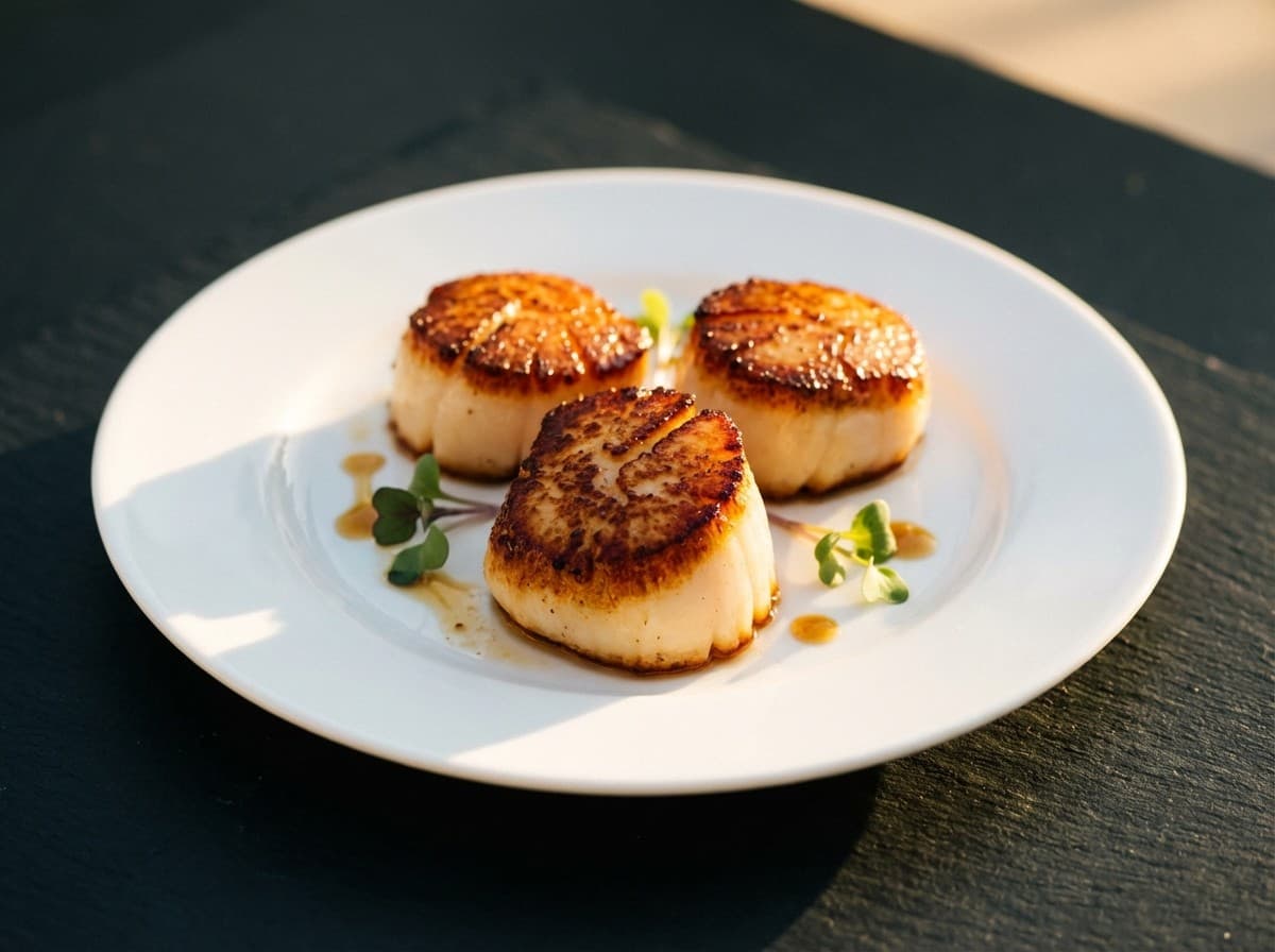 Pan-Seared Scallops — performance menu item by ABLTY